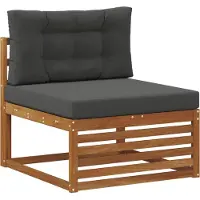 vidaXL Ensemble de canapés d'extérieur , couleur naturelle et anthracite, 249,5 x 162,5 x 73 cm