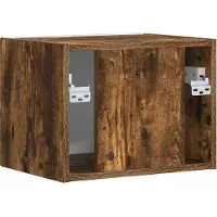 vidaXL Meuble TV mural , chêne fumé, 39 x 31 x 29,5 cm