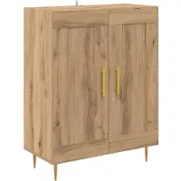 vidaXL Highboard Chêne Artisan 69,5 x 34 x 180 cm Matériau dérivé du bois