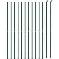 vidaXL Clôture grillagée avec bride de sol vert 1,1x25 m