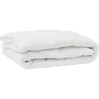 vidaXL : Ensemble de literie comprenant une couette et deux oreillers, 3 pièces, blanc, microfibre