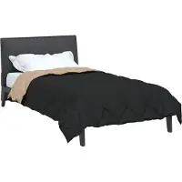 vidaXL : Couverture d'été, 200 x 140 cm, pour l'été, 200 g/m², noire et taupe