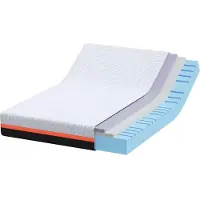 vidaXL Matelas blanc et gris 160 x 200 cm Tissu jacquard