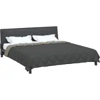vidaXL Couette toute l'année Noir 200 x 140 cm Microfibre