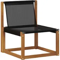 vidaXL Ensemble de salon de jardin 4 pièces, couleur naturelle et noire