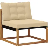vidaXL Ensemble de canapés d'extérieur avec coussins 6 pièces Nature et Beige