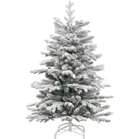 vidaXL Sapin de Noël Artificiel à Branches Articulées Blanc 150 cm