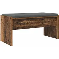 vidaXL Banc d'entrée avec coussin Bois ancien 80 x 38 x 46 cm