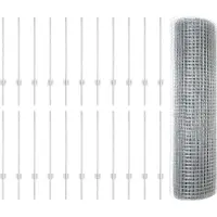 vidaXL Clôture avec poteaux , couleur argent