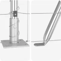 vidaXL Clôture en fil de fer soudé avec socle en béton 25 x 1,6 m, couleur argent