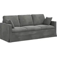 vidaXL Canapé gris foncé 198 x 78 x 80 cm Velours
