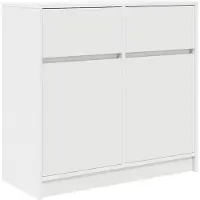 vidaXL Sideboard avec tiroir blanc 80x34x76 cm Bois composite
