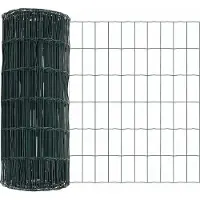 vidaXL Clôture Euro Vert 0,8 x 25 m fer revêtu de PVC