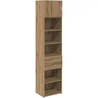 vidaXL Highboard Chêne Artisan 50 x 42,5 x 225 cm Matériau dérivé du bois