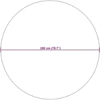 vidaXL Tapis ronds HUARTE Sable Ø 200 CM Polyester