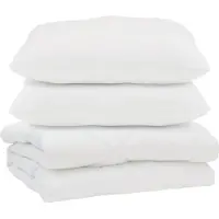 vidaXL Couette avec oreiller 3 pcs blanc microfibre