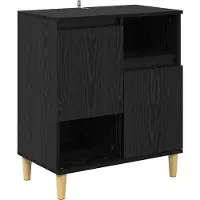 vidaXL Sideboards 3 pcs noir imitation chêne 60 x 35 x 70 cm