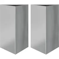 vidaXL Jardinières 2 pcs triangulaire 50x43x75 cm acier galvanisé