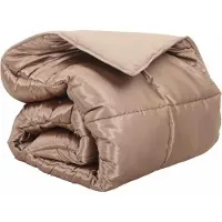 vidaXL Couette d'hiver Gold 200 x 155 cm satin et microfibre