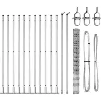 vidaXL Clôture en fil de fer soudé avec socle en béton 25 x 1,5 m (L x H)