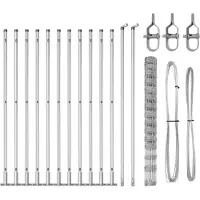 vidaXL Clôture en fil de fer soudé avec socle en béton 25 x 1,6 m, couleur argent