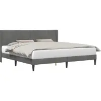 vidaXL Cadre de lit avec tête de lit gris foncé 180 x 200 cm velours