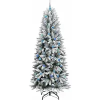vidaXL Sapin de Noël artificiel avec 300 LED avec support Blanc 240 cm