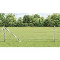 vidaXL Clôture en fil de fer soudé avec pointes, 25 x 0,4 m (L x H)