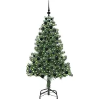 vidaXL Sapin de Noël avec 300 LED avec support Vert 180 cm PVC