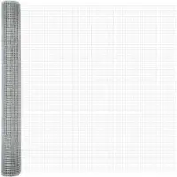 vidaXL Clôture en panneaux grillagés double face, 10000 x 100 cm, argent