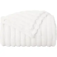 vidaXL Couvertures À Jeter 6 Pcs Blanc 270 X 240 Cm Toison