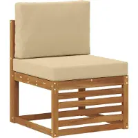 vidaXL Ensemble de canapés avec coussins, 4 pièces, en bois massif d'acacia