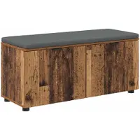 vidaXL Banc d'entrée avec coussin Bois ancien 100 x 38 x 46 cm