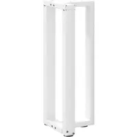 vidaXL Pieds de table basse en T 2 pcs. Blanc 70x25x(42-43) cm Acier