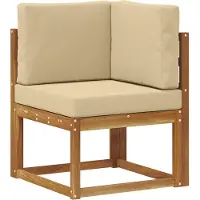 vidaXL Ensemble de canapés d'extérieur avec coussins 10 pièces Nature et Beige