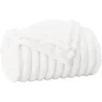 vidaXL Jeté Blanc 150 x 130 cm Toison