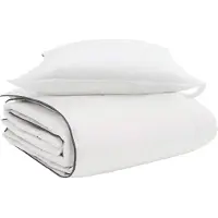 vidaXL : Couverture d'hiver avec oreillers, 2 pièces, blanche, en duvet et plumes