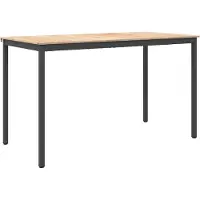 vidaXL Table de bar, 180 x 90 x 105 cm, en bois massif de pin, finition naturelle