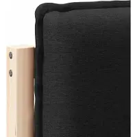 vidaXL Tête de lit rembourrée avec appui-tête Naturel et noir 140 cm