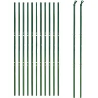 vidaXL Clôture en grillage 1,4x25 m en acier galvanisé vert