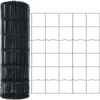 vidaXL Clôture Euro Gris 0,6 x 10 m Fer revêtu de PVC