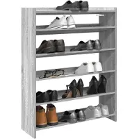 vidaXL Étagère à chaussures sonoma gris 80x25x100 cm bois d'ingénierie