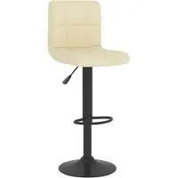 vidaXL Tabouret de bar Crème Tissu