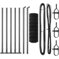 vidaXL Clôture en fil de fer soudé avec socle en béton 10 x 0,4 m (L x H)