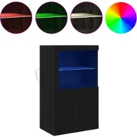 vidaXL , meuble TV LED, 60,5 x 37 x 100 cm, panneaux de particules