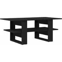 vidaXL Table basse noire imitation chêne 102 x 55 x 42 cm Bois composite