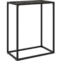 vidaXL Table console Noir 60x35x75 cm Verre trempé