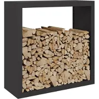 vidaXL Étagère à bois de chauffage anthracite 60x40x80 cm Acier