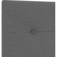 vidaXL Tête de lit réglable en hauteur avec tête de lit gris foncé 80 cm tissu