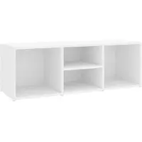 vidaXL Banc à chaussures Blanc 105x35x35 cm Aggloméré